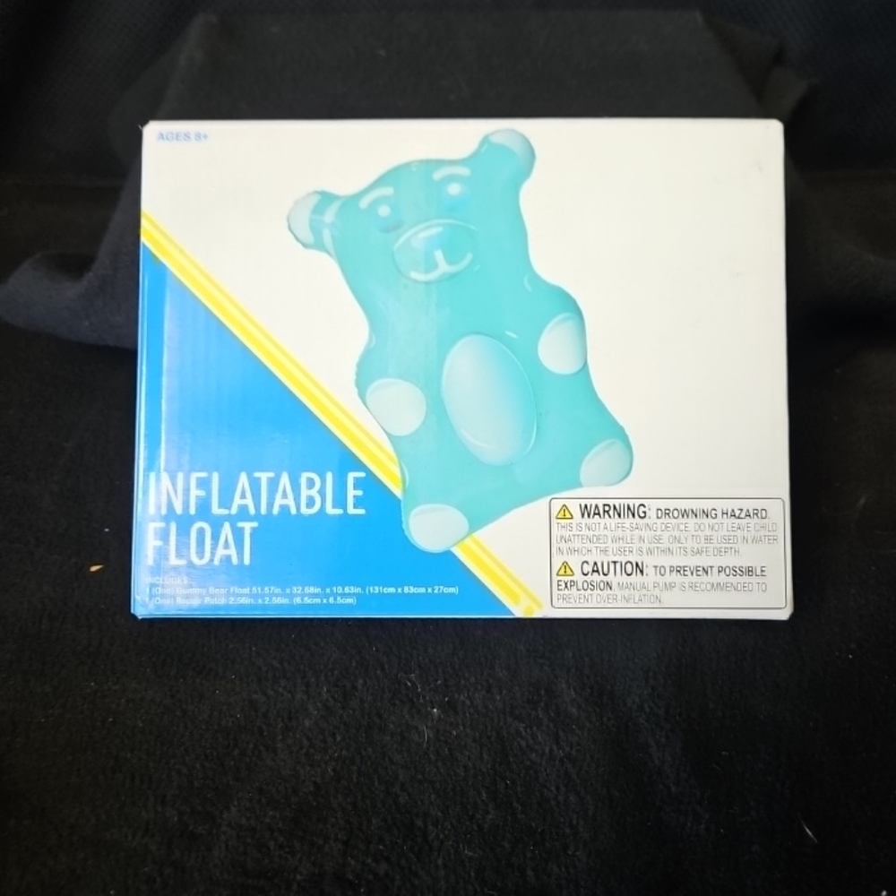 Blue Gummy Bear Pool Tube Float Inflatable 51x32” Summer‎ Fun Party Ships Fast!